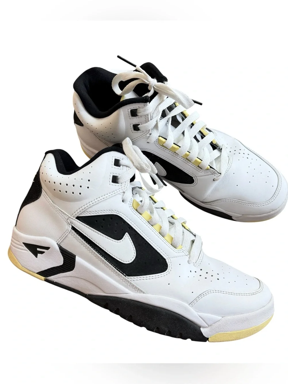 Nike Air Flight Lite Mid sneakers men’s size 8.5 white lemon